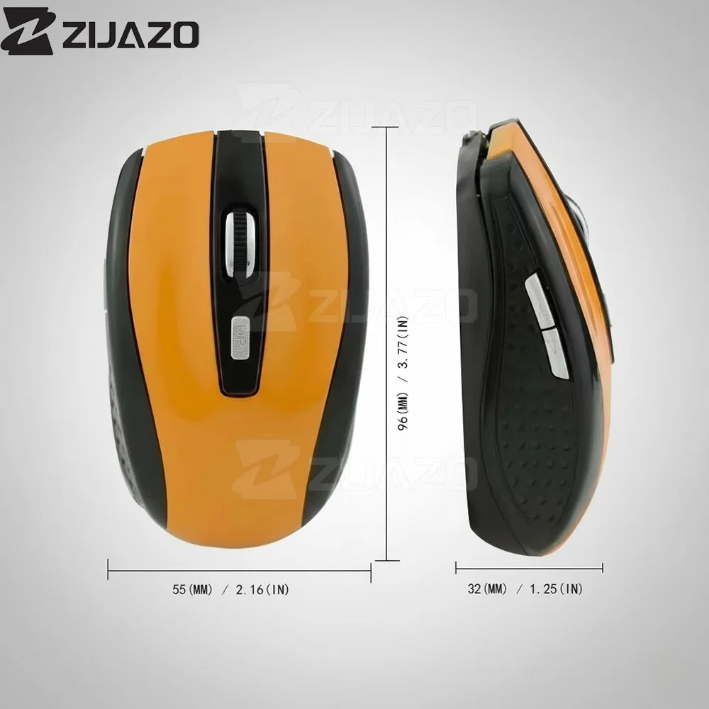 2.4G USB Red Optical Wireless Mouse 6D for Computer Laptop Gaming Mice Ergonomically-Designed Wireless Mouse
