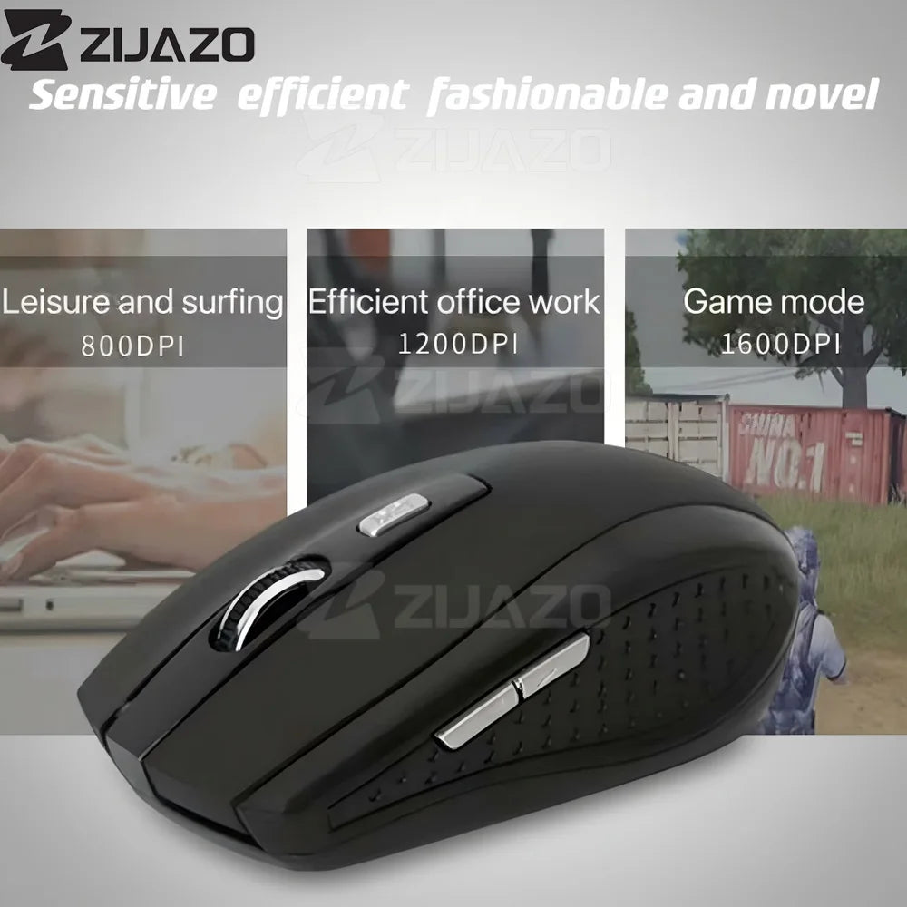 2.4G USB Red Optical Wireless Mouse 6D for Computer Laptop Gaming Mice Ergonomically-Designed Wireless Mouse