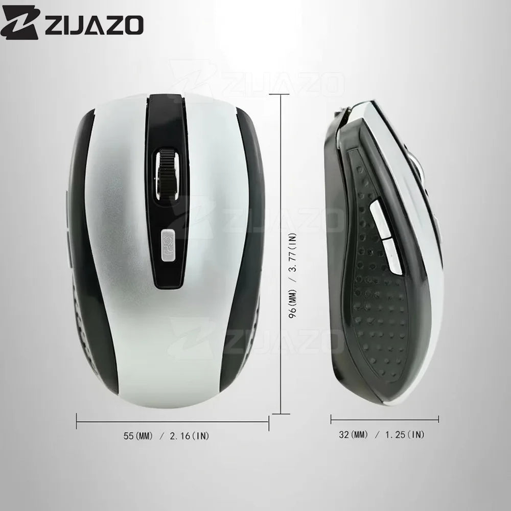2.4G USB Red Optical Wireless Mouse 6D for Computer Laptop Gaming Mice Ergonomically-Designed Wireless Mouse