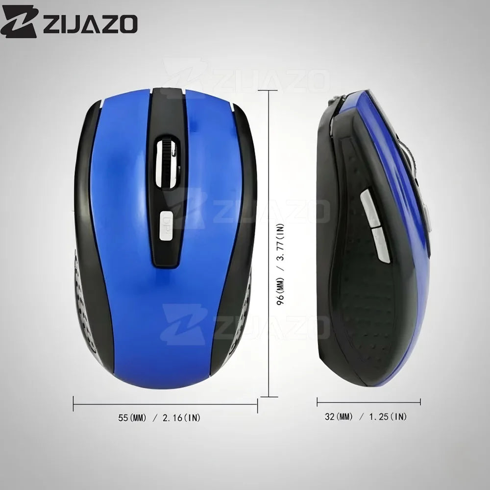 2.4G USB Red Optical Wireless Mouse 6D for Computer Laptop Gaming Mice Ergonomically-Designed Wireless Mouse