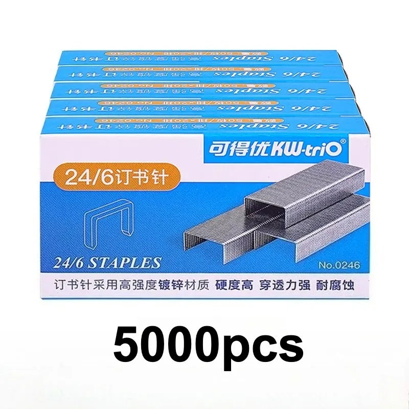 KW-TRIO 360 Degree Rotary Stapler Multifunctional Heavy Duty Stapler Thickened Effortless Long Stapler Office Binding Tools