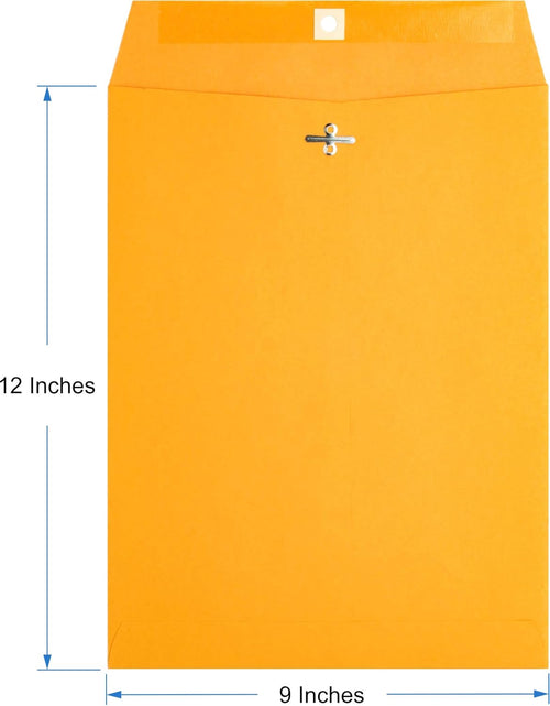 Clasp Envelope, 9" X 12", Brown Kraft, Catalog Clasp Envelopes with Clasp Closure & Gummed Seal, 28Lb Heavyweight Envelopes, Great for Filing or Mailing Documents, 9" X 12" - 25 Envelope Pack
