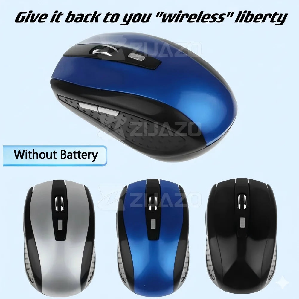 2.4G USB Red Optical Wireless Mouse 6D for Computer Laptop Gaming Mice Ergonomically-Designed Wireless Mouse